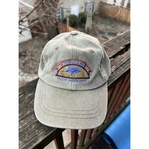 Taos New Mexico Hat Cap Embroidered Cotton Strap-back Dad Cap Tan Beige Souvenir